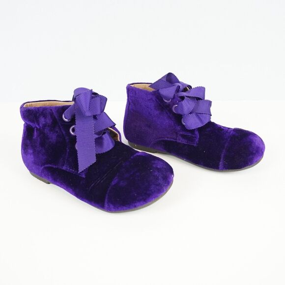 Age of Innocence toddler Girls booties shoes EU size 25 US 7 Velvet Purple - Picture 1 of 14